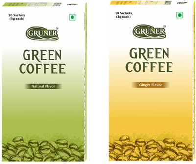 

Gruner Natural & Ginger Instant Coffee(2 x 90 g, Plain, Ginger Flavoured)