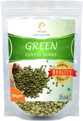 

VIHADO pure Organic Green coffee beans with no side effect/weight loss herbal supplement 1 pack of 50g Instant Coffee 50 g(Green Coffee Flavoured)