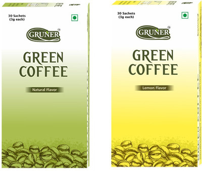 

Gruner Natural & Lime Instant Coffee(2 x 90 g, Plain, Green Coffee Flavoured)