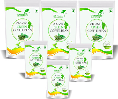 

Zenulife Natural Pure Organic Green Coffee Beans Decaffeinated & Unroasted Arabica Coffee beans for Weight Management 200 GM Pack of 6 Instant Coffee 200 g(Pack of 6)