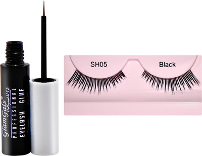 

GlamGals Stylish Eye Lashes with Glue Transparent 6.5 ml(Set of 2)