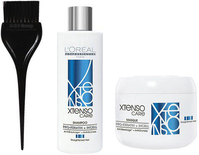 

a b s group Hair Dye Brush,loreal X-Tenso Care Pro Keratin+Incell Shampoo and Anti Hair-Fall Treatment Masque- Pack of 3(Set of 3)