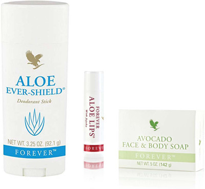 

Forever aloe ever shield ,avocado soap and aloe lips(Set of 3)