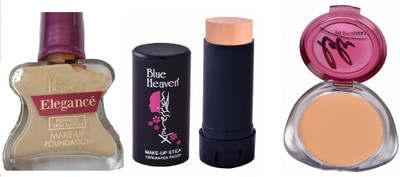 

Blue Heaven elegance perfect skin match foundation and makeup stick with personal compact (set of 3)(Set of 3)