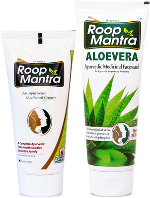

Roop Mantra Face Care Combo (Face Cream 60gm + Aloe-Vera Face Wash 115ml)(Set of 2)