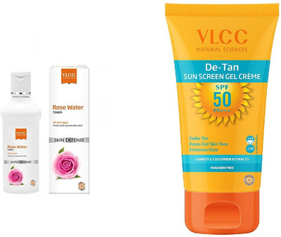 

VLCC Rose water & De Tan SPF 50(Set of 2)