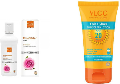 VLCC Rosewater & Fair glow lotion(50)(Set of 2)