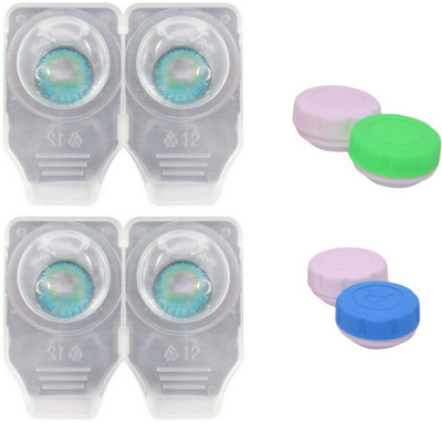 

Choice Empire 2 Pair Zero Power Monthly Contact Lens Without Solution - Aqua-Aqua Color Lens Monthly Contact Lens(0 dioptres, Aqua, Aqua, Pack of 4)