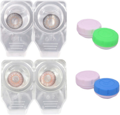 

Choice Empire 2 Pair Zero Power Monthly Contact Lens Without Solution - Grey - Pink Color Lens Monthly Contact Lens(0 dioptres, Grey, Pink, Pack of 4)