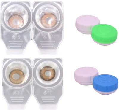 

Choice Empire 2 Pair Zero Power Monthly Contact Lens Without Solution - Brown-Hazzle Color Lens Monthly Contact Lens(0 dioptres, Brown, Hazzle, Pack of 4)