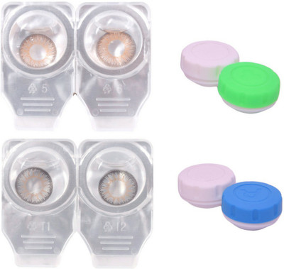 

Choice Empire 2 Pair Zero Power Monthly Contact Lens Without Solution - Brown-Grey Color Lens Monthly Contact Lens(0 dioptres, Brown, Grey, Pack of 4)