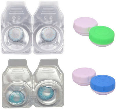 

Choice Empire 2 Pair Zero Power Monthly Contact Lens Without Solution - Blue-Ture Spayer Color Lens Monthly Contact Lens(0 dioptres, Blue, Ture Spaker, Pack of 4)