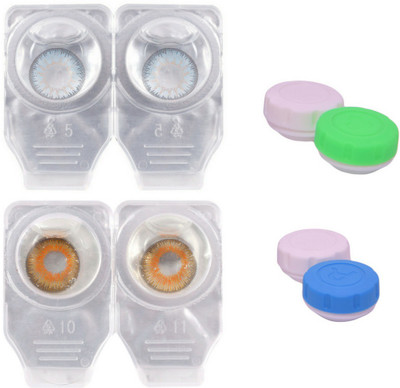 

Choice Empire 2 Pair Zero Power Monthly Contact Lens Without Solution - Blue-Honey Color Lens Monthly Contact Lens(0 dioptres, Blue, Honey, Pack of 4)