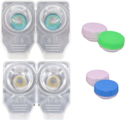 

Choice Empire 2 Pair Zero Power Monthly Contact Lens Without Solution - Aqua-Dark Grey Color Lens Monthly Contact Lens(0 dioptres, Aqua, Dark Grey, Pack of 4)