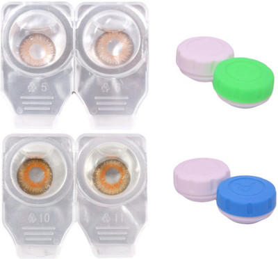 

Choice Empire 2 Pair Zero Power Monthly Contact Lens Without Solution - Brown-Honey Color Lens Monthly Contact Lens(0 dioptres, Brown, Honey, Pack of 4)