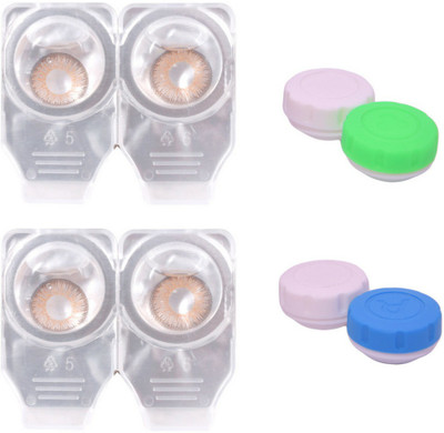 

Choice Empire contact lens new Monthly Contact Lens(0 dioptres, Brown, Voilet, Pack of 4)