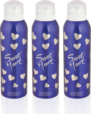 

Sweet Heart Blue Deo (Pack of 3) Deodorant Spray - For Men & Women(600 ml, Pack of 3)