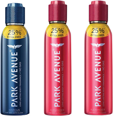 

Park Avenue MARCUS DEODORANT SPRAY 150 ML+ALEXANDER DEODORANT SPRAY 150 ML Deodorant Spray - For Men & Women(150 ml, Pack of 3)