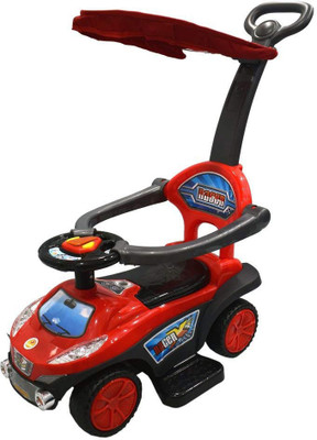 

Baybee MegaRacer Ride-on Car with Parental Control and Canopy Car Non Battery Operated Ride On(Red)