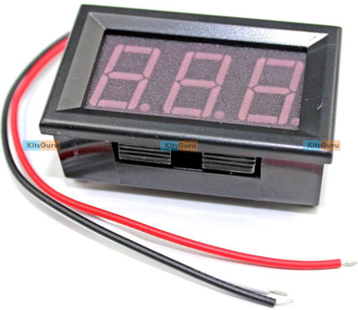 

KitsGuru 0-100V (99.9V) DC Digital Voltmeter Panel .56 inch Red LED Bike Car Electronic Components Electronic Hobby Kit
