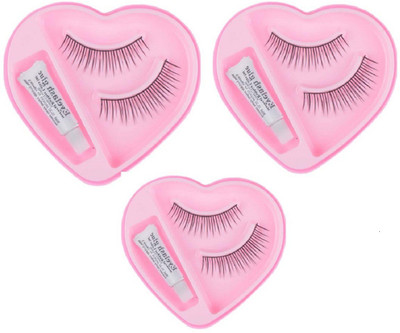 

Jampak 3 Pair Natural Long Thick False Eyelashes Charming Eyelashes Makeup(Pack of 3)