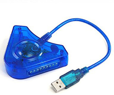 

New World Dual Playstation2 PS2 To PC PS3 USB Game Controller Converter Gaming Accessory Kit(Blue, For PS2, PS3, PC)
