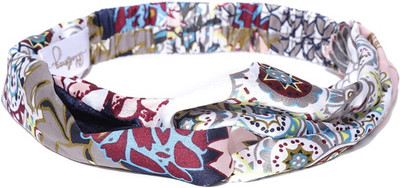 

Blueberry printed satin headwrap Hair Band(Multicolor)