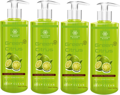 

November Bloom Green Citrus Hand Wash Combo ( Large 515 ml each)(Pack of 4)(515 ml, Bottle, Pack of 4)