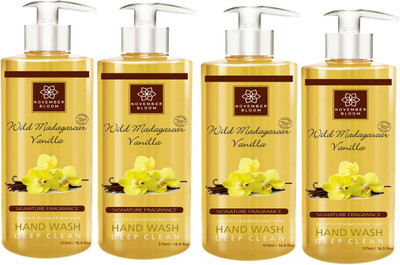 

November Bloom Wild Madagascar Vanilla Hand Wash Combo ( Large 515 ml each)(Pack of 4)(515 ml, Bottle, Pack of 4)