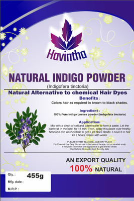 

Havintha natural herbal organic INDIGO POWDER - Natural Way of Coloring Hair(455 g)