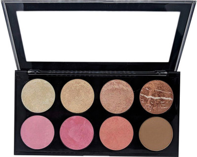 

One Personal Care Pro HD Palette (SQ- HF 367) | Blusher, Contour & Highlighter(Moon Gold, Yellow Gold, Earth Brown, Mud Brown, Love That Pink, Simply Pink, Peach Orange, Forest Brown)
