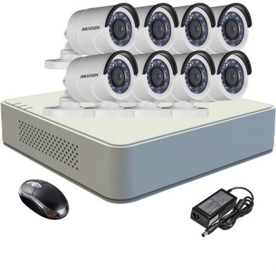 HIKVISION HIKVISION DVR DS-7A08HGHI-F1/N OR DS-7A08HGHI-F1/ECO 1PCS BULLET CAMERA DS-2CE1ACOT-IRP OR DS-2CE1ACOT-IRP/ECO O8 PCS Security Camera(8 Channel)