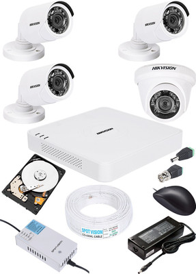 HIKVISION HIKVISION 1MP HD 4 CHANNAL DVR DS-7A04HGHI-F1 /N OR DS-7A04HGHI-F1/ECO 1PCS & 3Pcs BULLET 720p DS-2CE1ACOT-IRP OR DS-2CE1ACOT-IRP/ECO CAMERA 1Pcs DOME 720p DS-2CE5ACOT-IRP OR DS-2CE5ACOT-IRP/ECO CAMERA 90 METAR CABLE 1TB SATA HDD COMBO KIT Security Camera(1 TB, 4 Channel) HIKVISION HIKVISION 1MP HD 4 CHANNAL DVR DS-7A04HGHI-F1 /N OR DS-7A04HGHI-F1/ECO 1PCS & 3Pcs BULLET 720p DS-2CE1ACOT-IRP OR DS-2CE1ACOT-IRP/ECO CAMERA 1Pcs DOME 720p DS-2CE5ACOT-IRP OR DS-2CE5ACOT-IRP/ECO CAMERA 90 METAR CABLE 1TB SATA HDD COMBO KIT Security Camera(1 TB, 4 Channel)