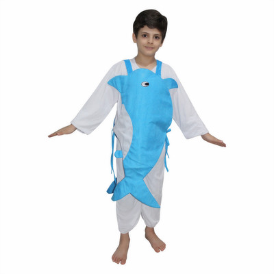 KAKU FANCY DRESSES Dolphin Fish Costume -Blue & White, 3-4 Years, For Boys & Girls Kids Costume Wear