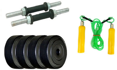 

FACTO POWER ONLINE SERIES 12 KG WEIGHT (3 Kg. X 4) , DUMBELL RODS WITH SKIPPINFG ROPE Home Gym Kit