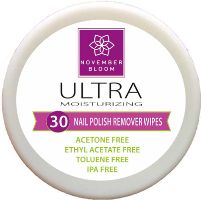

November Bloom Ultra MoisturizingNail Polish Remover Wipes(30 Wipes)(50 g)