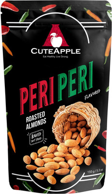 

CUTEAPPLE Peri Peri Flavoured Roasted Almonds 150g Almonds(150 g, Pouch)