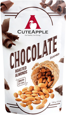 

CUTEAPPLE Chocolate Flavoured Roasted Almonds 150g Almonds(150 g, Pouch)