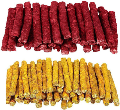 

THE DDS STORE Dog Chew Stick Combo 500 Gms Chicken + 500 Gms Mutton Flavours Chicken, Mutton Dog Chew(500 g, Pack of 2)