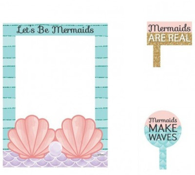 

Theme My Party Photo Frame For Your Birthday/Party - Mermaid Photo Booth Board(Party)