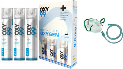 

OXY99 Oxygen 3 cans With 1 mask Respiratory Exerciser(Pack of 4)