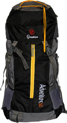 

GRANDIOSE 50L Black Hiking Backpacks bags (GTB65001BL) Rucksack - 50(Black)
