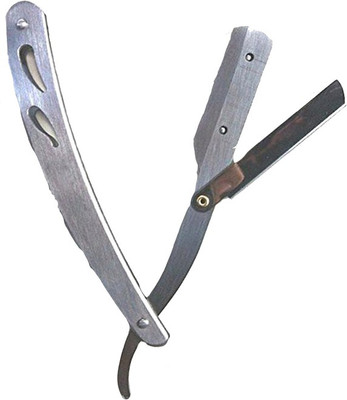 

Jampak Stainless Steel Straight Razor With Steel Handle