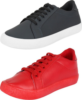 

Wwodcell Sneakers For Men(Red, Grey