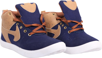 

tryviz Men's Casual Sneaker Shoes/Outdoor/Partywear Shoes/Canvas Shoes for Mens Casuals For Men(Blue, Gold