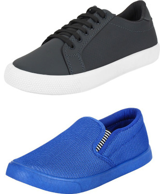 

Wwodcell Slip On Sneakers For Men(Blue, Black, Grey