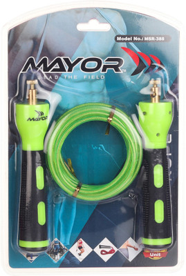 MAYOR Crossfit Training Ball Bearing Skipping Rope(Green, Length: 279 cm)