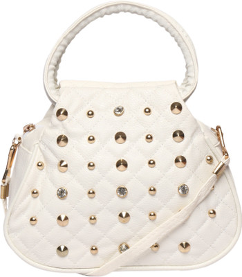 

SH0PMAX Women Evening/Party White Leatherette Sling Bag