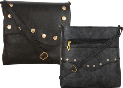 

Fillin Cart Women Evening/Party, Casual Black, Brown PU Sling Bag