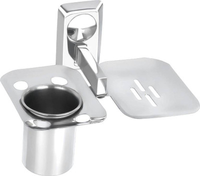 

Akshay Glass 3in1 soap, paste & brush holder(Glossy)